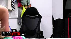 Incompetent Teen Shoplifter Dragged to Backroom for Naked Tits Pussy Inspection Casting