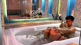 hey wanna see me fuck this colombian babe in jacuzzi then cum deep underwater?