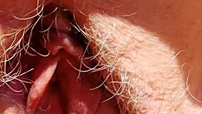 Mature Mom's Hairy Gaping Pussy Spread Wide with Huge Lips and Legs Flashing Closeup