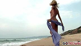 zuzana z fingers her chilled pussy outdoors!