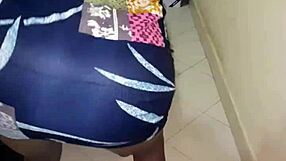 that ebony teen ass looks fire peeking out under her tight skirt teasing hard