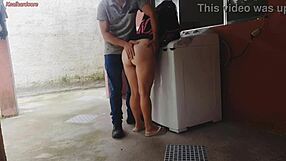 Married Housewife Pays Washing Machine Tech with Fat Ass While Hubby’s Away