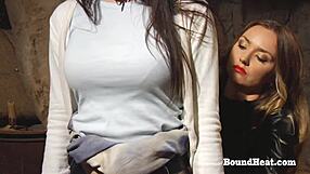 so her madame gets massive black strapon doggystyle from lesbian slave