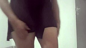 Amateur Latina dances seductively before lesbian toy play with dildo grinding!