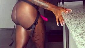 Petite ebony lesbians renity love and majesty strap on nasty fun!