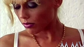 wanna see this retro blondie gag on monster cock before facial cumshot?