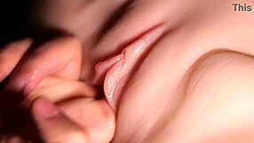 Practice Gouging This Fuck Doll's Shaved Pussy Close-Up with Double Toys and Fingering