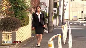 office lady shiona suzumori, your sloppy blowjob ends in my creampie climax!