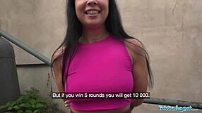 milf bends over fat cock pounding her in public garden shed?