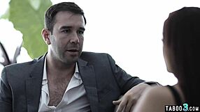 vanna bardot petite brunette slut bends over doggystyle deepthroat on monster juror cock