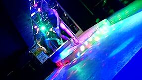 what happens when the german blonde's clothes rip off at the bar?