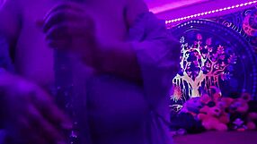 Curvy BBW Worships Monster Black Cock Amid Big Natural Tits in Purple