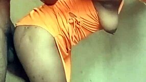 African teen slut bent over taking rough bbc doggystyle quickie