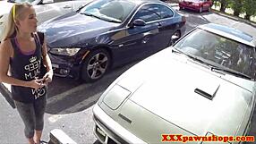 Amateur babe trades car for pussy pounding in hidden cam reality