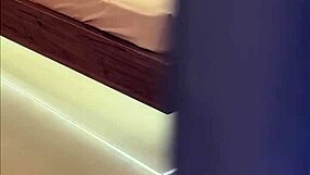 i caught my busty stepmom so horny in her room milking my cock behind her back