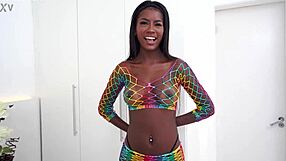 19-Year-Old Brazilian Tall Ebony Jenny Pretinha's Perfect Tits Bounce in DAP DVP ATM Double Penetration by Monster Cocks!