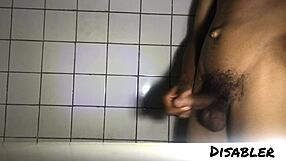 amateur babe strokes her big cock solo homemade with monster meat throbbing hard