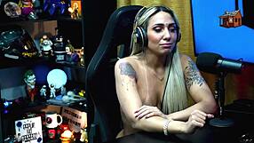 Ruan kisses Bruna Lambertini, she sits bare on his lap in podcast