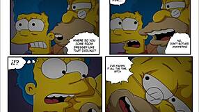 marge simpson rides grandpa in doggystyle cowgirl anal creampie storm warning fuck