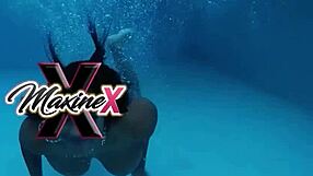 Flexible Asian Maxine X Fucks Huge Dildo in Heels and Lingerie