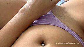 hubby away so i fingered my pierced nipples to orgasm