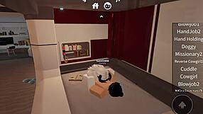 he pounds the horny slut bitch roughly on roblox during wild ride
