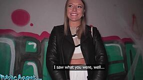 french blonde caught stroking pussy on street leads to public agent pov blowjob hardcore fuck