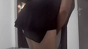 Amateur Latina dances seductively before lesbian toy play with dildo grinding!