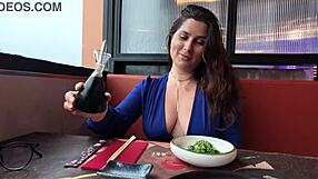 stepmom swallows stepson's load before and after savage face fuck