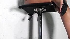 spycam catches horny latina milf's shaved pussy flashing no panties upskirt