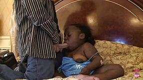 Black Midget's Big Tits Ache for Blowjobs