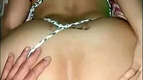 big ass latina's bikini gets shoved aside for that rough doggystyle pounding she craves