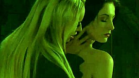 bound pale big tits lesbian slave screams in ecstasy as mistress fingers her pussy hard