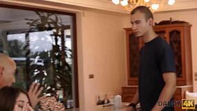 imagine this hungarian teen slut cheating with daddy while her boyfriend waits her shaved pussy takes every inch