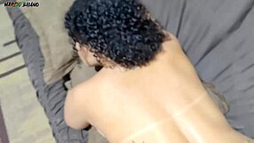 Chubby brazilian babe's fat pussy stretched wide by huge black cock ripping clothes in interracial bang