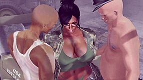 New Sergeant Fucks Big Tits Army Recruits in Uniform