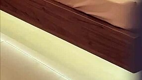 i caught my busty stepmom so horny in her room milking my cock behind her back