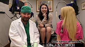 hey patient, watch nurse mina moon suck cock then get fucked doggystyle missionary?