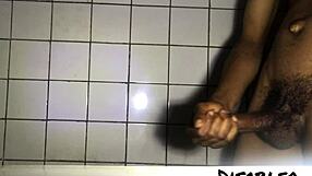 amateur babe strokes her big cock solo homemade with monster meat throbbing hard