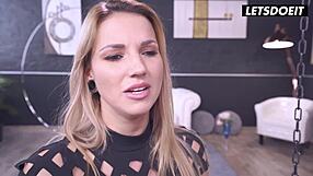 Sexy teen endures huge Italian cock deep in ass, fisting her limit with rough face fucking and cum swallow