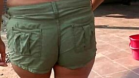 hot latina stepsis in sexy shorts craves cock quickie before roberto arrives her juicy ass begs for it