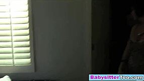 i join brunette milf riding teen babysitter's pussy in hot threesome fuckfest