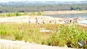 swamp heat makes horny petite briseida myers strip for nudist outdoor rough fuck