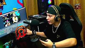 Ruan kisses Bruna Lambertini, she sits bare on his lap in podcast