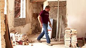 My heart races as this German wife's huge natural saggy tits bounce wildly during her cheating fuck with the worker.