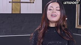 Petite Italian babe dominated roughly fingered deepthroated and raw banged by monster big cock to her absolute limit