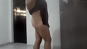 Amateur Latina dances seductively before lesbian toy play with dildo grinding!