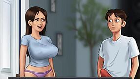 i'm playing summertime saga debbie scene... so hot n steamy 😵‍💫