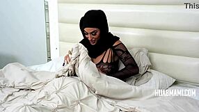 hey have you seen this shy arab milf wife fingering her big ass in the brothel doorway?