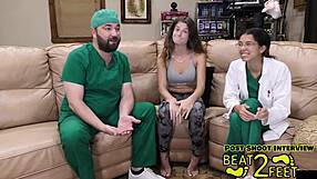 Sweaty Nurse Princess Nathalia Gives Foot JOI in Hospital